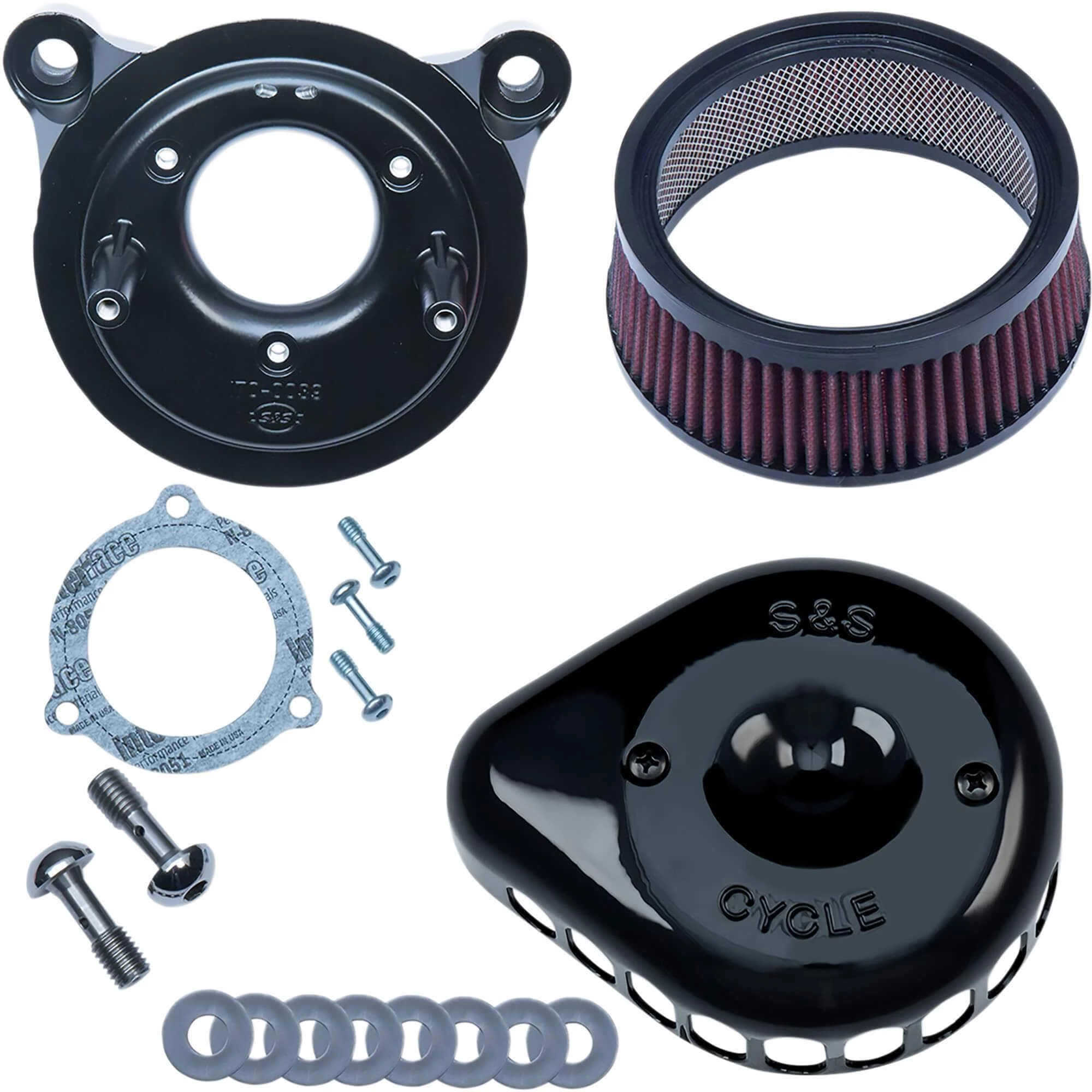 S&S Cycle Mini Teardrop Stealth Air Cleaner - Black - 2008-17 Harley-Davidson Throttle By Wire Models 1 S&S Cycle Mini Teardrop Stealth Air Cleaner - Black - 2008-17 Harley-Davidson Throttle By Wire Models