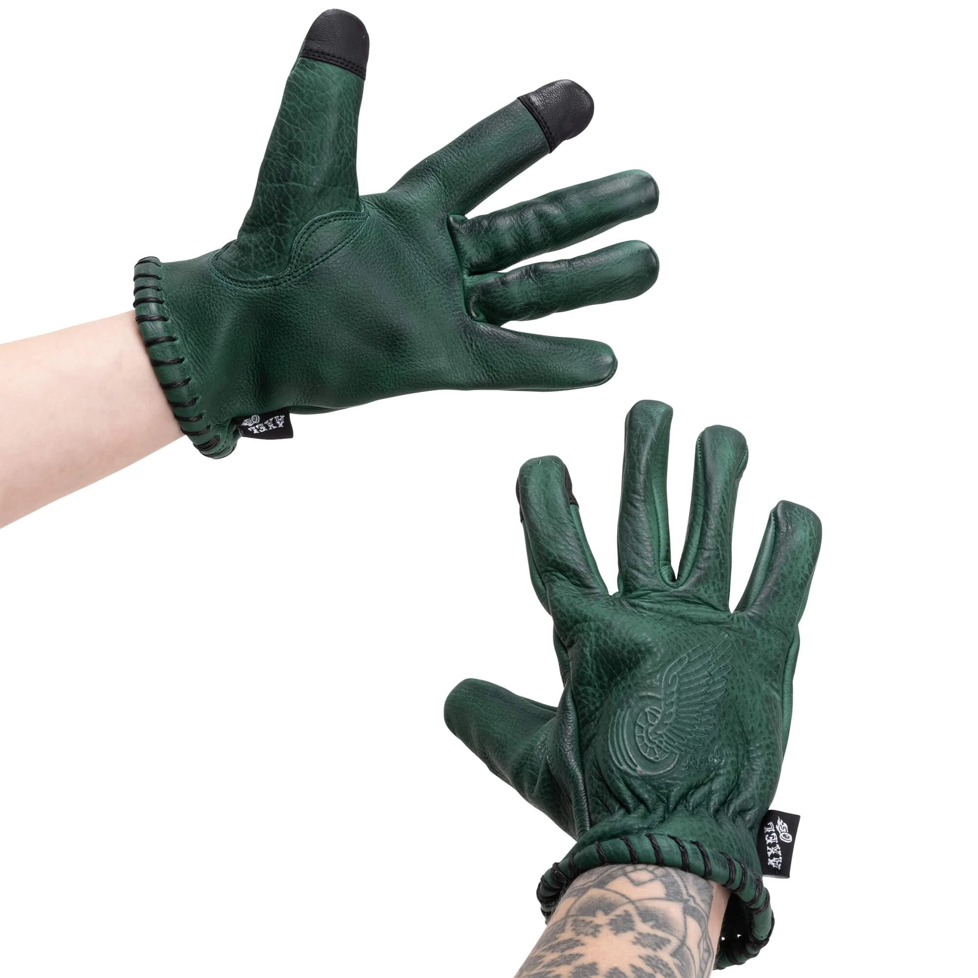Axel Co. Green Waxed Cowhide Gloves 6 Axel Co. Green Waxed Cowhide Gloves - Image 6
