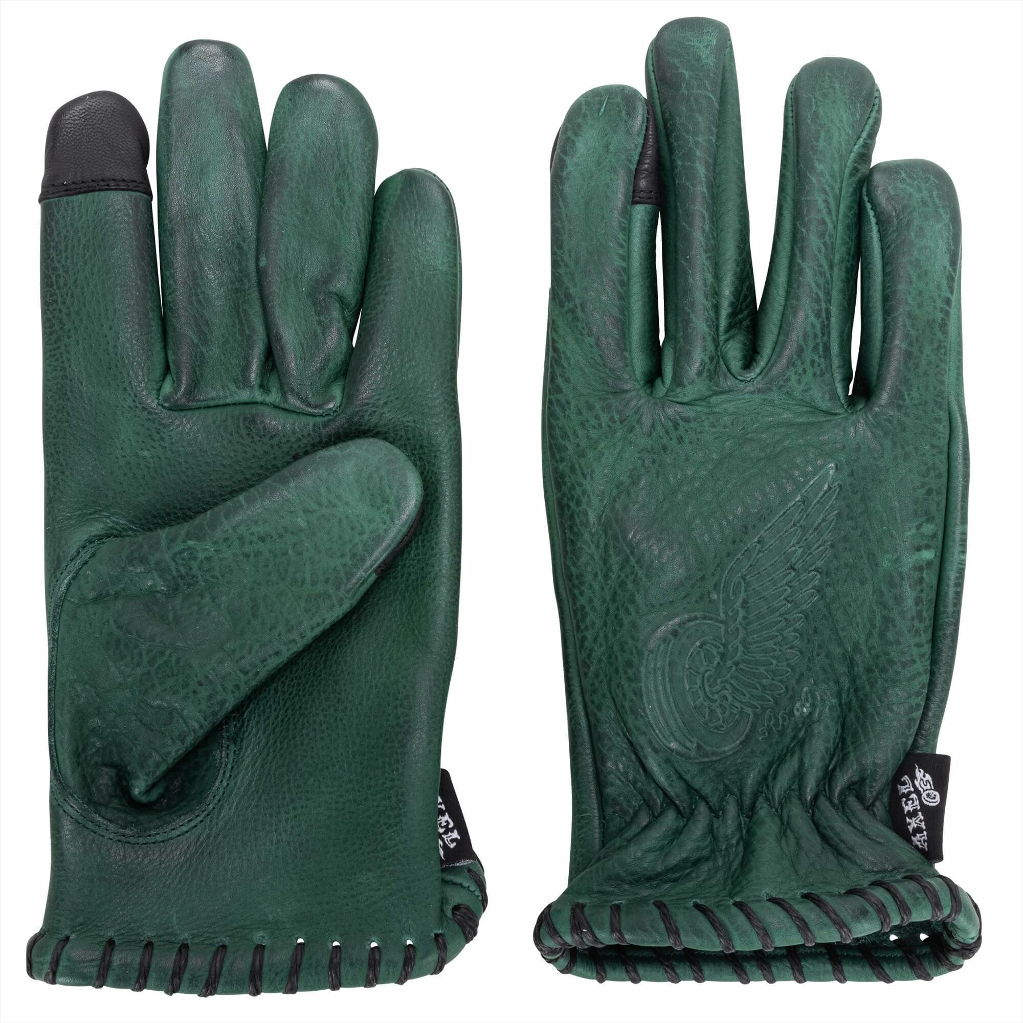 Axel Co. Green Waxed Cowhide Gloves 2 Axel Co. Green Waxed Cowhide Gloves - Image 2