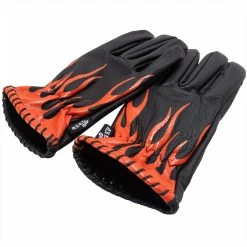 Axel Co. Flame Cowhide Gloves 13 Axel Co. Flame Cowhide Gloves -Biltwell Shop 012470 Axel Co FlameCowhideGloves 3