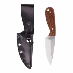 Whiteknuckler Brand Leopard Wood - Model 3 Knife - Right Hand - Black Sheath