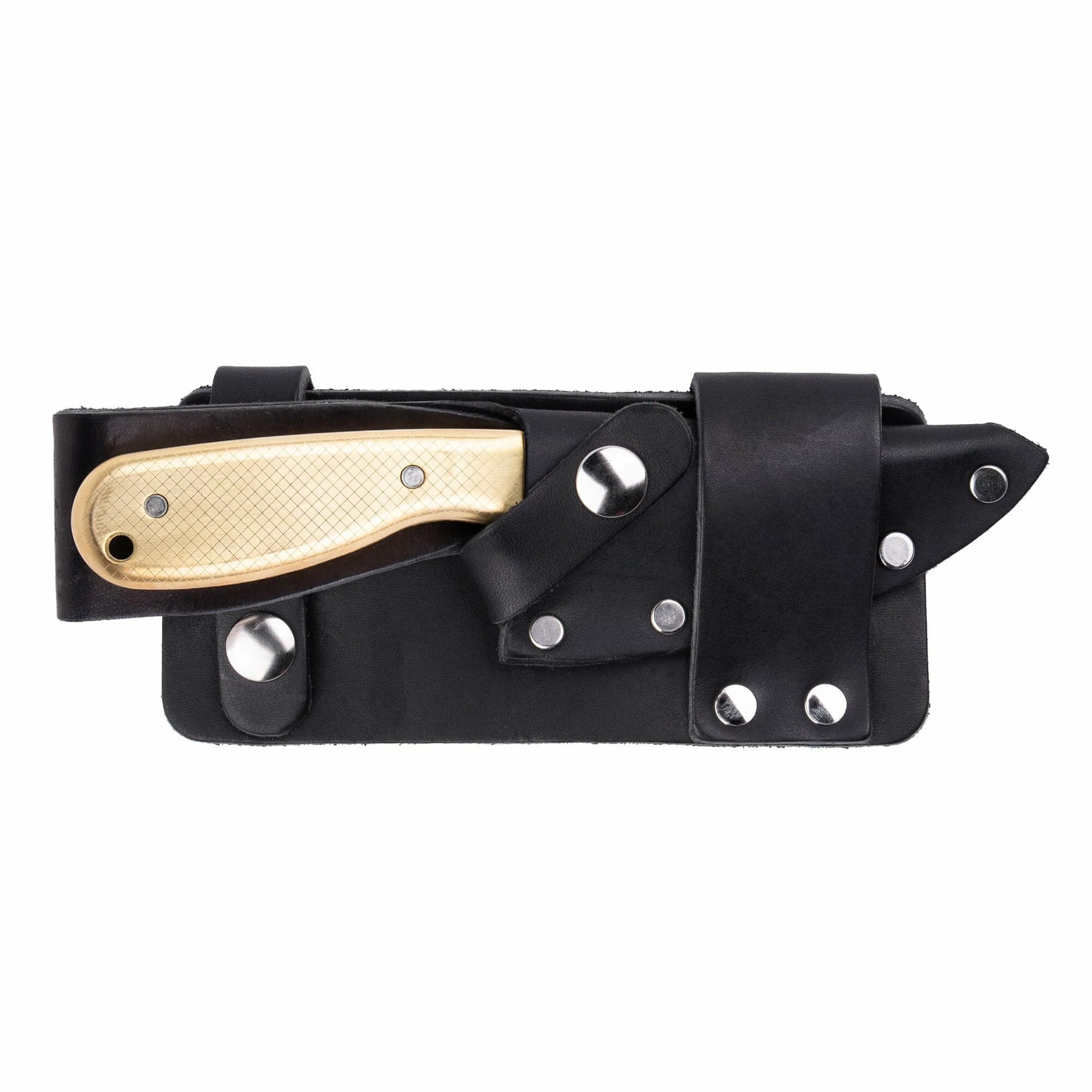 Whiteknuckler Brand 10 Oz Checkered Doubloon - Model 3 Knife - Right Hand - Black Sheath 2 Whiteknuckler Brand 10 Oz Checkered Doubloon - Model 3 Knife - Right Hand - Black Sheath - Image 2