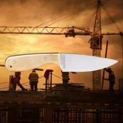 Whiteknuckler Brand 10 Oz Checkered Doubloon - Model 3 Knife - Right Hand - Black Sheath 21 Whiteknuckler Brand 10 Oz Checkered Doubloon - Model 3 Knife - Right Hand - Black Sheath -Biltwell Shop 012527 Whiteknuckler Brand 10 oz Checkered Doubloon Model 3 Knife Right Hand Black Sheath 1