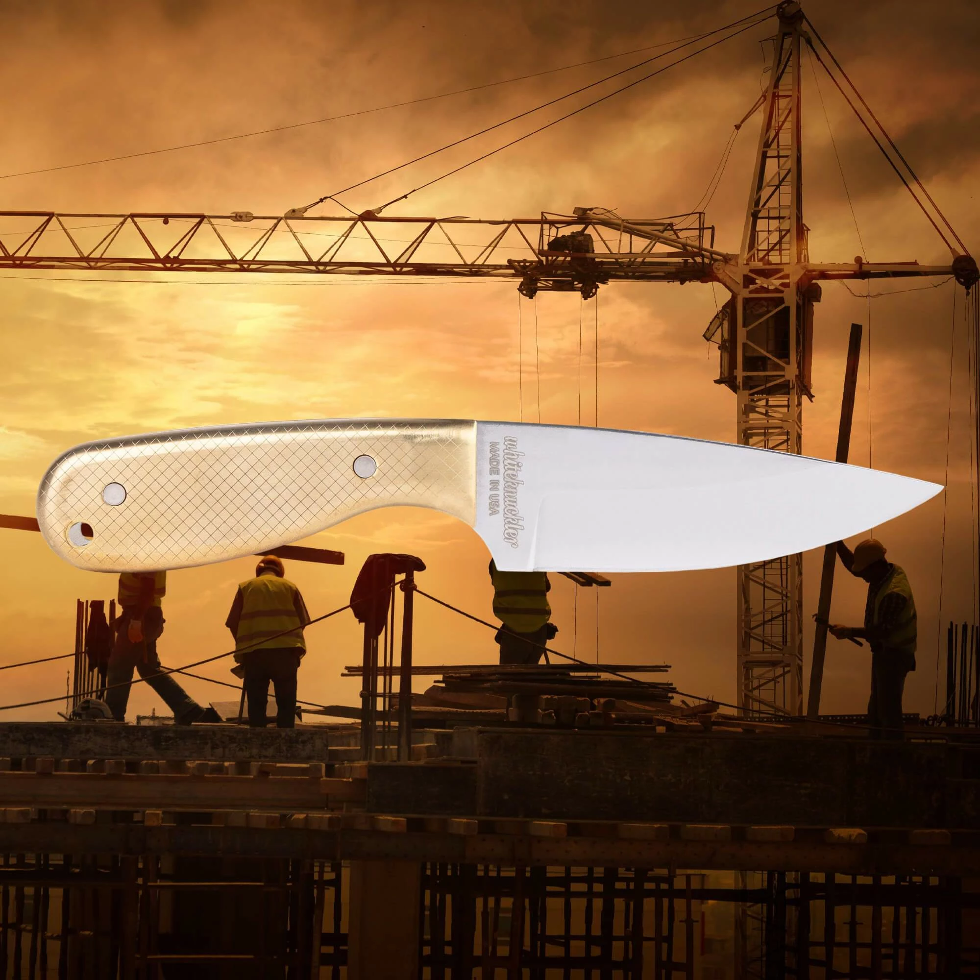 Whiteknuckler Brand 10 Oz Checkered Doubloon - Model 3 Knife - Right Hand - Black Sheath 11 Whiteknuckler Brand 10 Oz Checkered Doubloon - Model 3 Knife - Right Hand - Black Sheath - Image 11