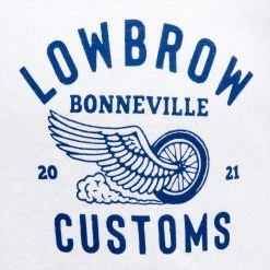 Lowbrow Customs Bonneville Salt Flats 2021 Racing Support T-Shirt - White -Biltwell Shop 012841 Lowbrow Customs Bonneville Salt Flats 2021 Racing Support T Shirt White 2