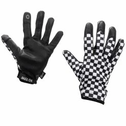 Axel Co. Black & White Checkers Mesh Top Gloves -Biltwell Shop 012947 Axel Co Black WhiteCheckersMeshTopGloves 6