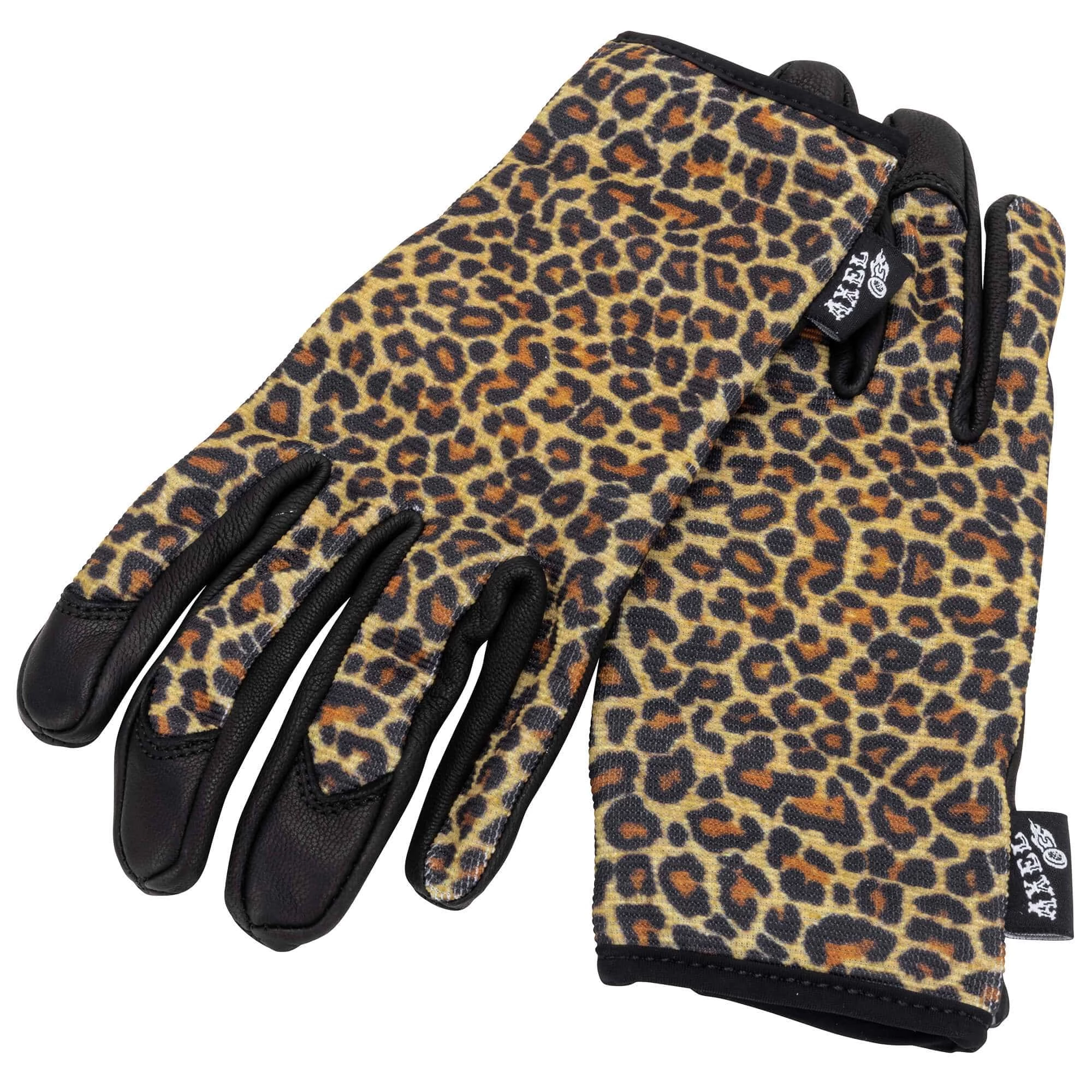 Axel Co. Leopard Print Mesh Top Gloves 1 Axel Co. Leopard Print Mesh Top Gloves