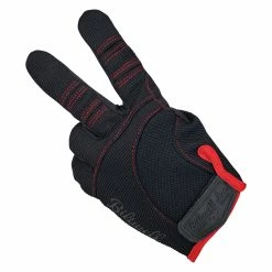 Biltwell Moto Gloves - Black/Red -Biltwell Shop 012955 Biltwell Moto Gloves Black Red 7
