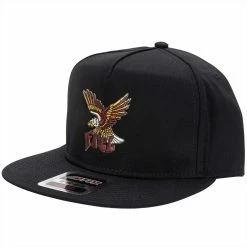 Forever The Chaos Life Pizza Eagle Snapback Hat - Black
