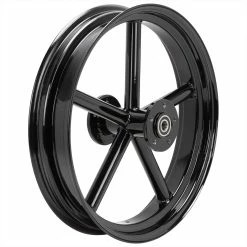 Led Sled Customs Round Spoke Invader 18 X 3.5 Dual Flange Rear Wheel - Gloss Black