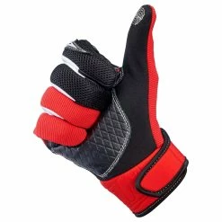 Biltwell Baja Gloves - Red -Biltwell Shop 013223 Biltwell Baja Gloves Red 5