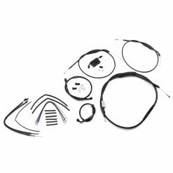 Burly Brand Complete Handlebar Cable/Brake Line Kit For 12" T-Bar Handlebars 14-20 XL Single Disc W/ ABS