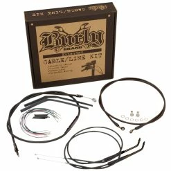 Burly Brand Complete Handlebar Cable/Brake Line Kit For 12" T-Bar Handlebars 07-13 XL Single Disc