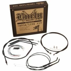 Burly Brand Complete Handlebar Cable/Brake Line Kit For 14" T-Bar Handlebars 04-06 XL Single Disc