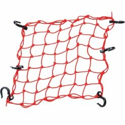 Powertye Adjustable Cargo Net - Red - 15 X 15 Inch