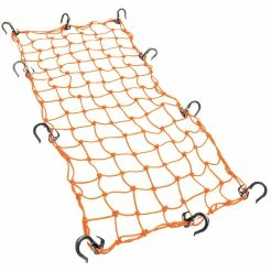 Powertye Adjustable Cargo Net - Orange - 30 X 15 Inch