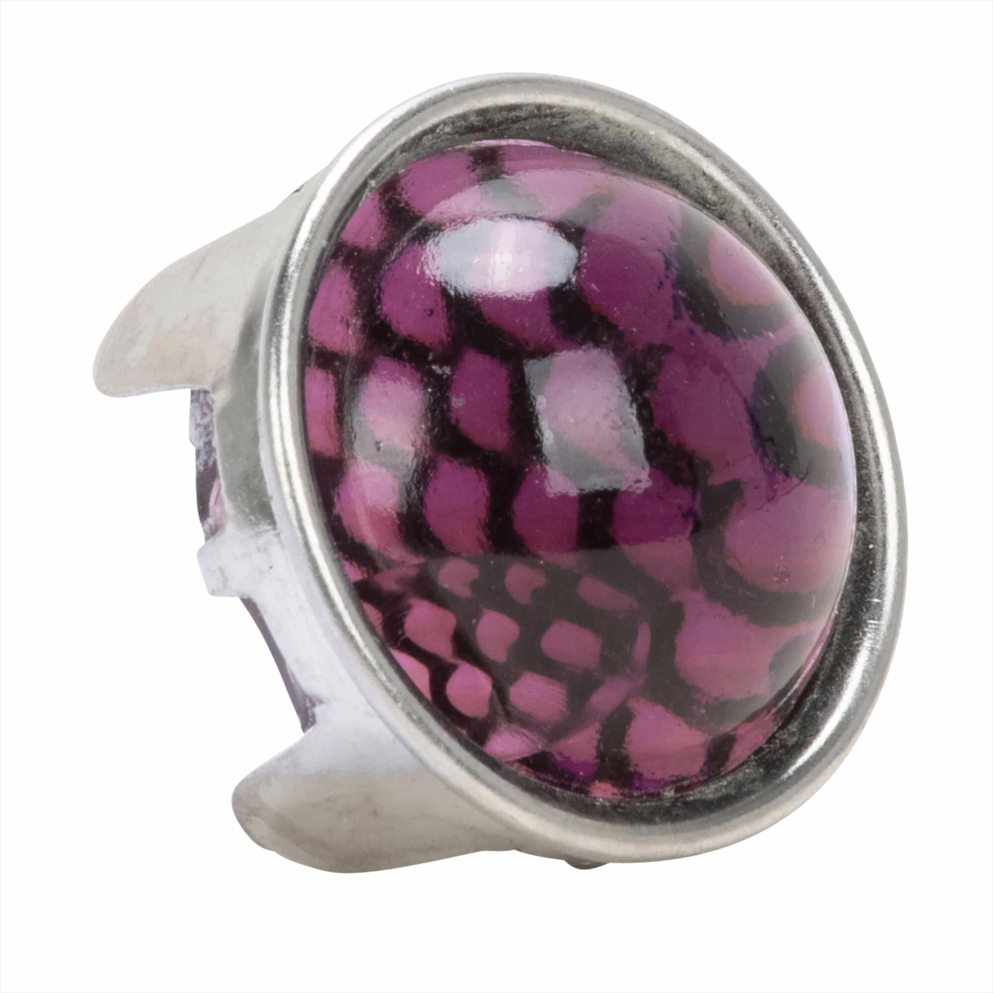 Red Fox Enterprises Smooth Cut Glass Dot - Purple 1 Red Fox Enterprises Smooth Cut Glass Dot - Purple