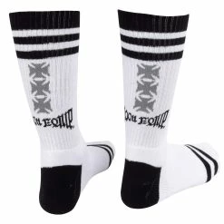 Mooneyes MOON Equipped 6 Iron Cross Socks - White -Biltwell Shop 013531 Mooneyes MOONEquipped6IronCrossSocks White 7