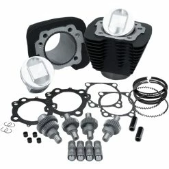 S&S Cycle Hooligan Kit - 1200cc To 1250cc For 2000 - 2021 Harley-Davidson Sportster Models - Wrinkle Black