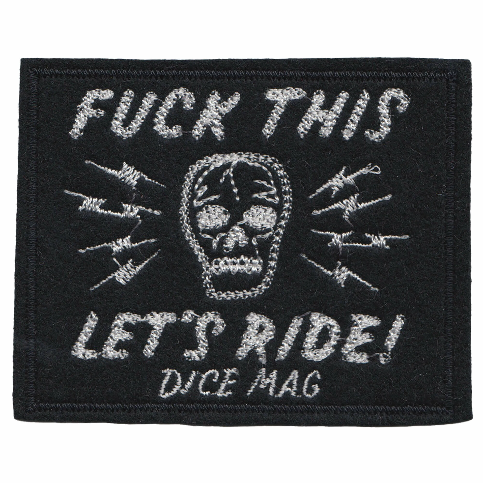 DiCE Magazine FTLR Skull Chain Stitched Patch 1 DiCE Magazine FTLR Skull Chain Stitched Patch