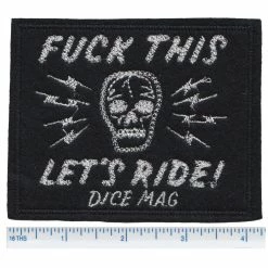 Alternative view of DiCE Magazine FTLR Skull Chain Stitched Patch