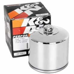 K&N Air Filters Oil Filter - Chrome - 1982-1985 Harley-Davidson Big Twin - K&N Part # KN-172C