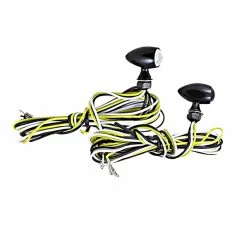 Custom Dynamics Micro Bullet Turn Signals - Black - Dual - Amber/White