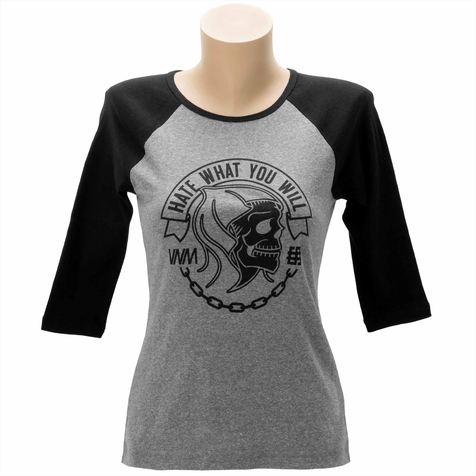 VNM Women's Hate What You Will Raglan T-Shirt 1 VNM Women's Hate What You Will Raglan T-Shirt
