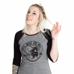 VNM Women's Hate What You Will Raglan T-Shirt 9 VNM Women's Hate What You Will Raglan T-Shirt -Biltwell Shop 014104 VNM Women sHateWhatYouWillRaglanT Shirt 4346