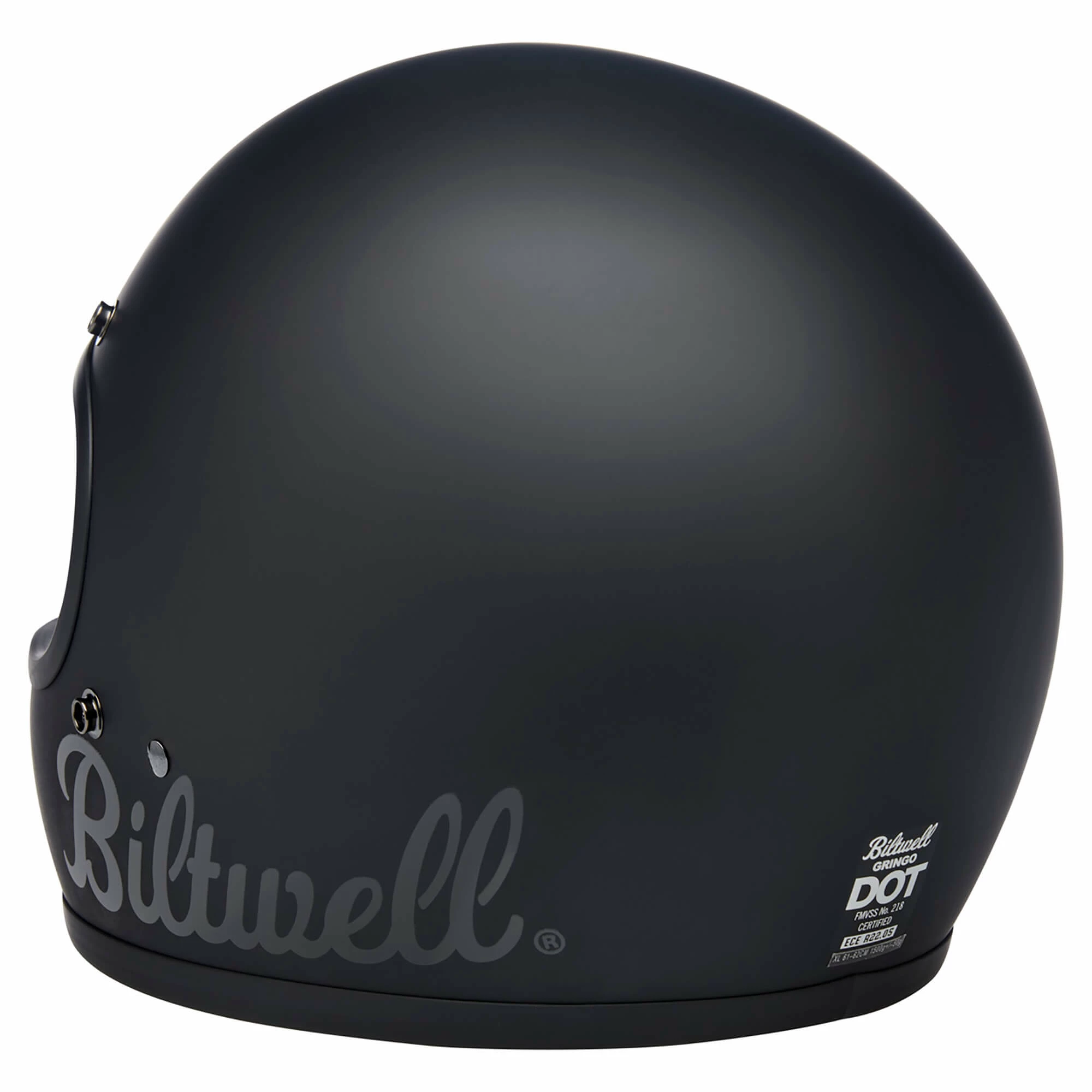 Biltwell Gringo DOT/ECE Approved Full Face Helmet - Flat Black Factory 6 Biltwell Gringo DOT/ECE Approved Full Face Helmet - Flat Black Factory - Image 6