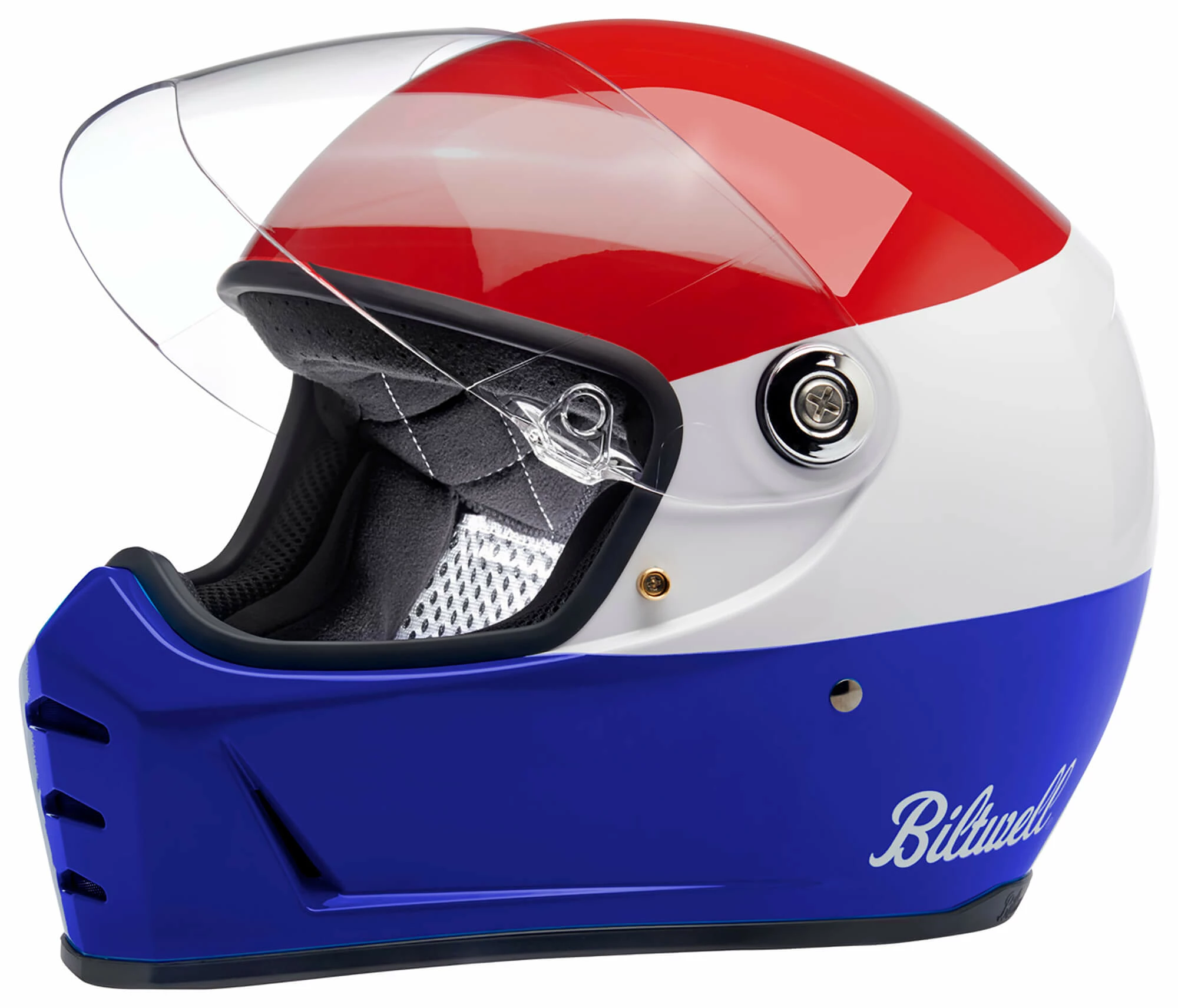 Biltwell Lane Splitter DOT/ECE Approved Full Face Helmet - Podium Gloss Red/White/Blue 4 Biltwell Lane Splitter DOT/ECE Approved Full Face Helmet - Podium Gloss Red/White/Blue - Image 4