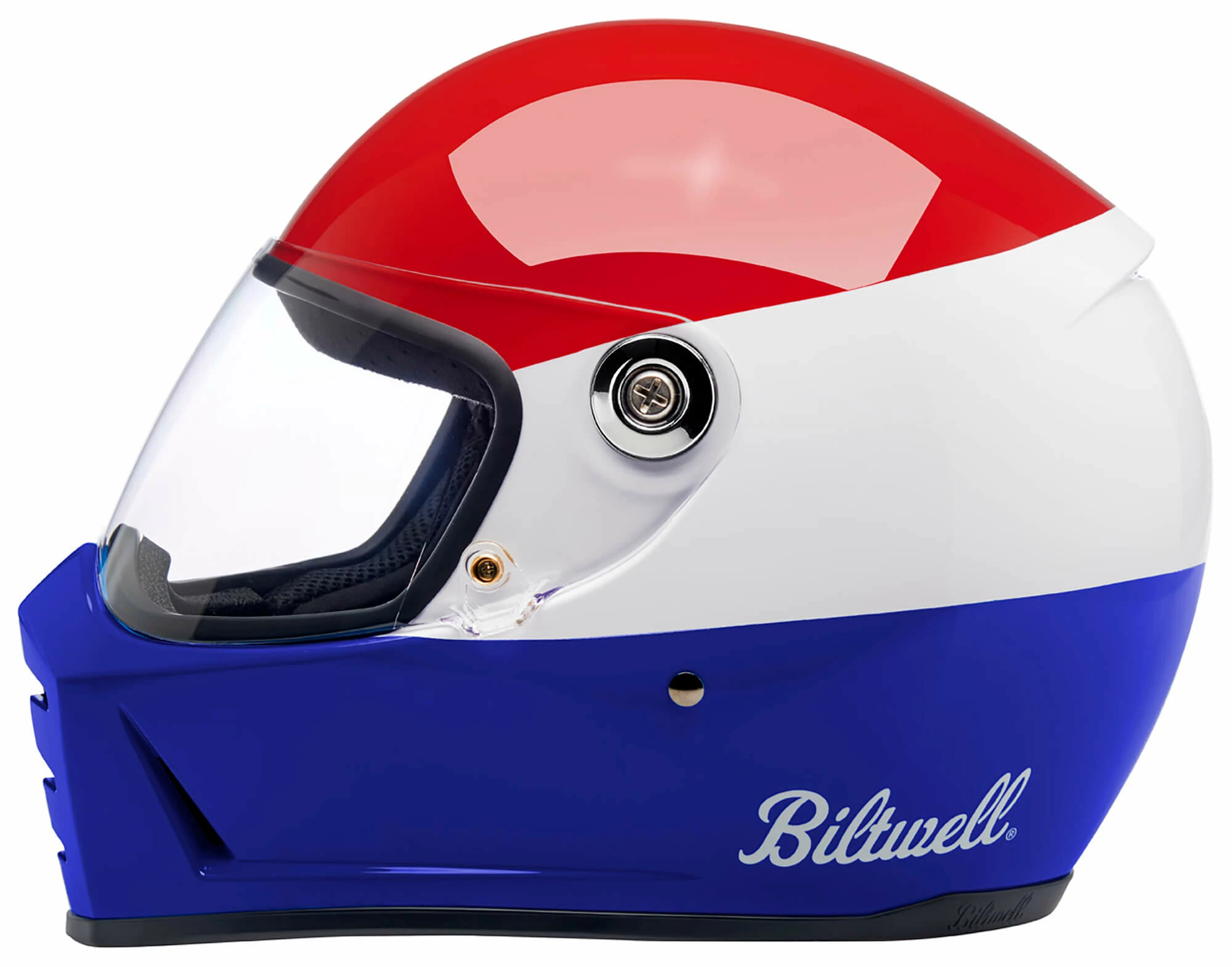 Biltwell Lane Splitter DOT/ECE Approved Full Face Helmet - Podium Gloss Red/White/Blue 5 Biltwell Lane Splitter DOT/ECE Approved Full Face Helmet - Podium Gloss Red/White/Blue - Image 5