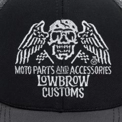 Lowbrow Customs Flying Skull Premium Snap Back Hat - USA Made -Biltwell Shop 014827 Lowbrow Customs FlyingSkullPremiumSnapBackHat USAMade 1