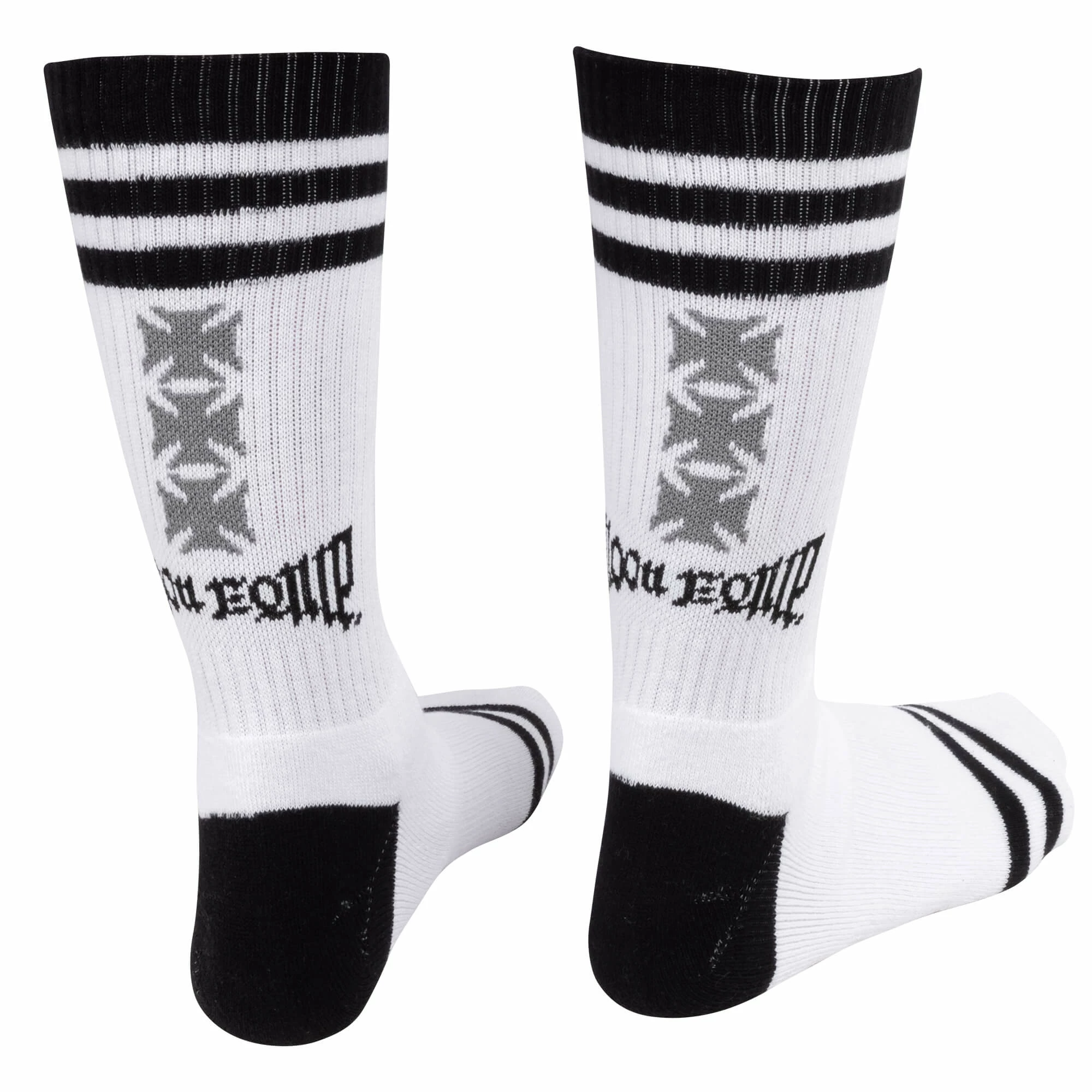 Mooneyes MOON Equipped 3 Iron Cross Reflector Socks - White 7 Mooneyes MOON Equipped 3 Iron Cross Reflector Socks - White - Image 7
