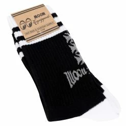 Mooneyes MOON Equipped 3 Iron Cross Reflector Socks - Black -Biltwell Shop 014967 Mooneyes Equipped MOONEquipped3IronCrossReflectorSocks Black 1