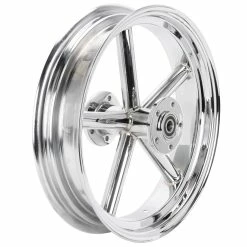 Led Sled Customs Round Spoke Invader 16 X 3.5 Dual Flange Rear Wheel - Chrome
