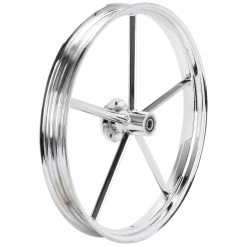 Led Sled Customs Square Spoke Invader 21 X 2.15 Narrow Flange Front Wheel - Chrome