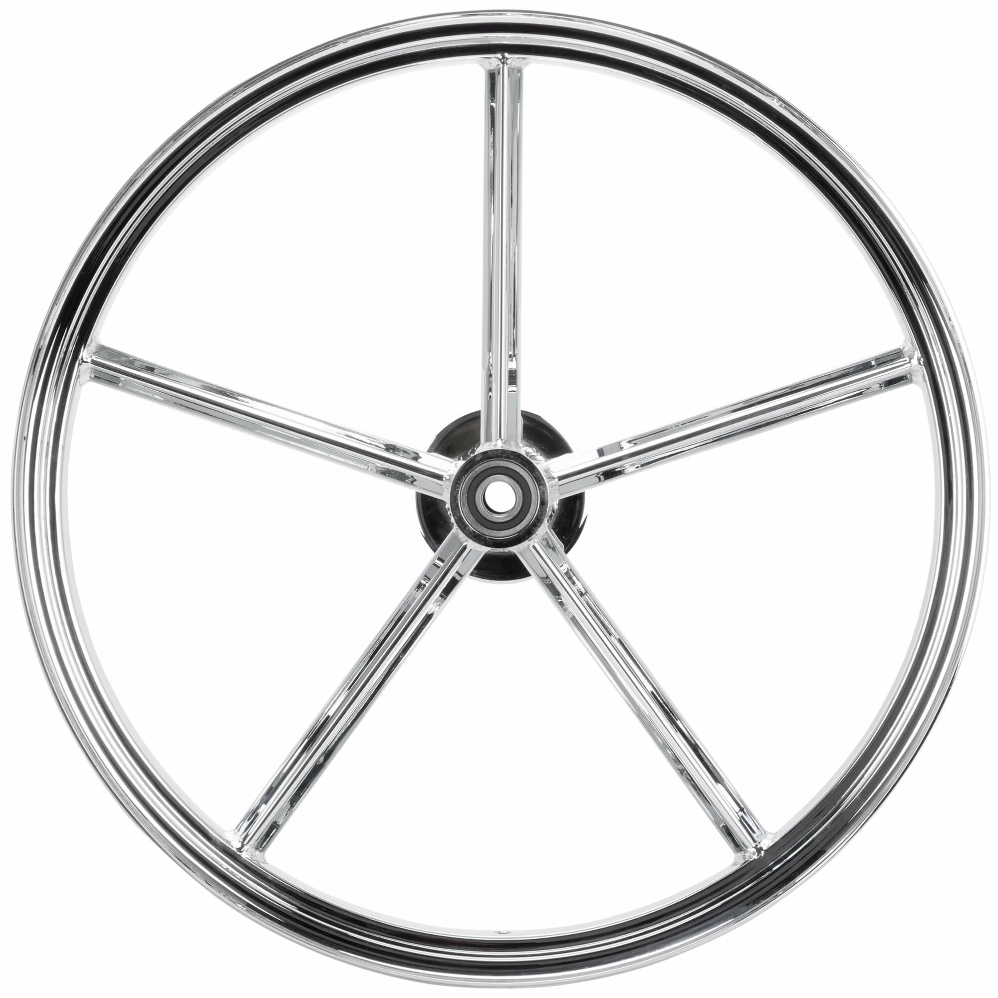 Led Sled Customs Square Spoke Invader 21 X 2.15 Narrow Flange Front Wheel - Chrome 2 Led Sled Customs Square Spoke Invader 21 X 2.15 Narrow Flange Front Wheel - Chrome - Image 2