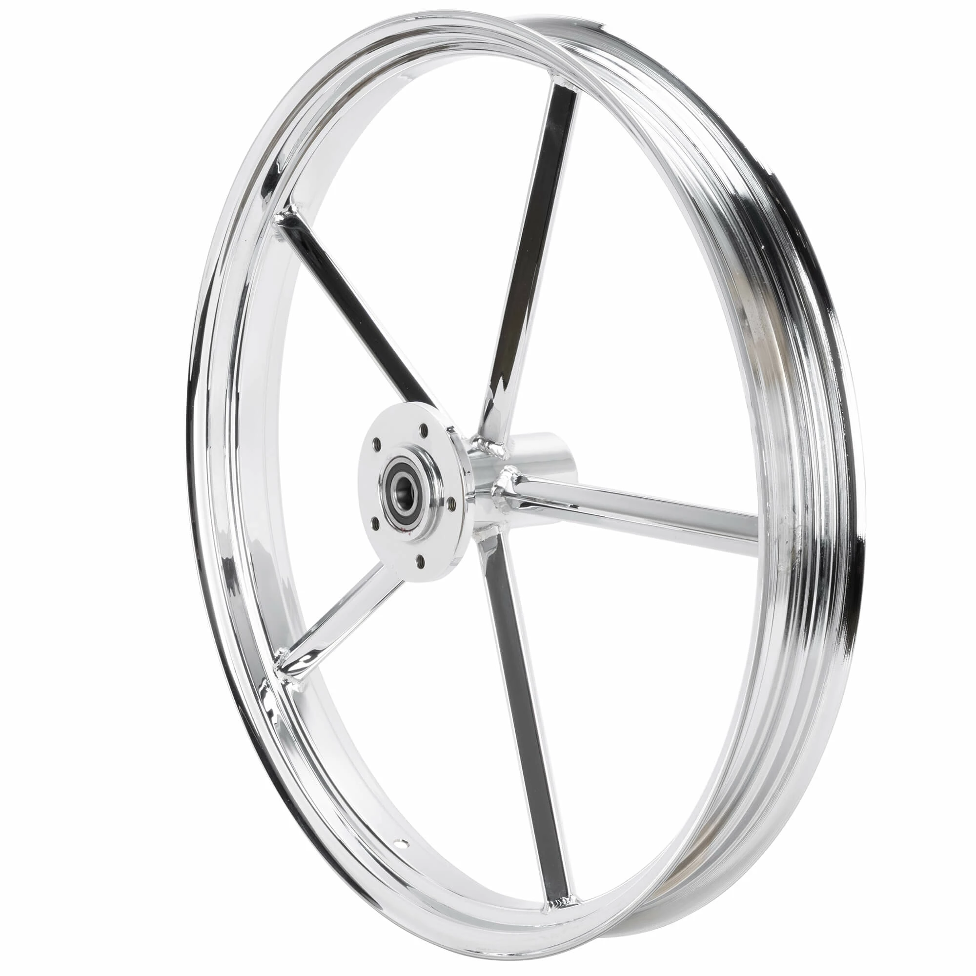 Led Sled Customs Square Spoke Invader 21 X 2.15 Narrow Flange Front Wheel - Chrome 3 Led Sled Customs Square Spoke Invader 21 X 2.15 Narrow Flange Front Wheel - Chrome - Image 3