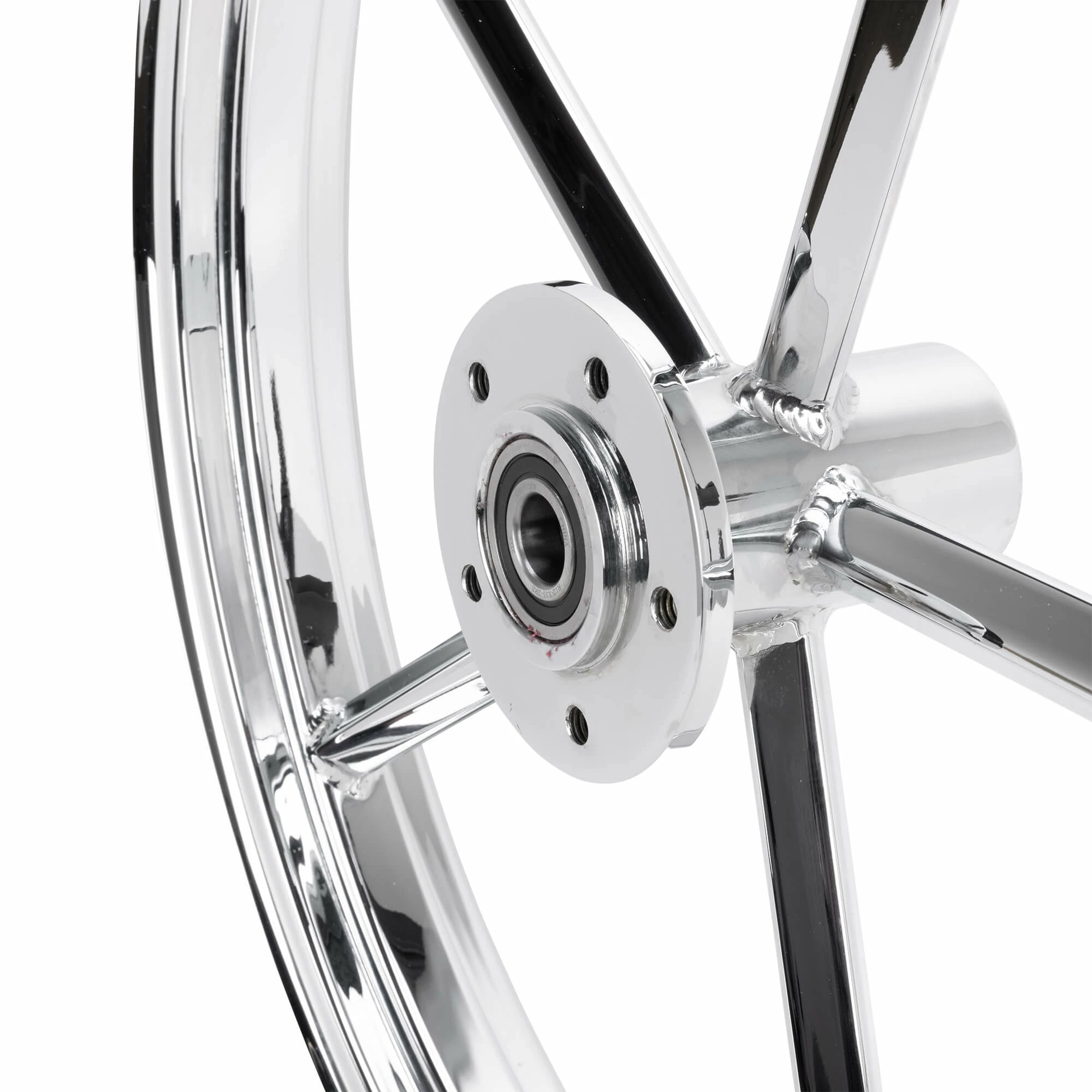 Led Sled Customs Square Spoke Invader 21 X 2.15 Narrow Flange Front Wheel - Chrome 4 Led Sled Customs Square Spoke Invader 21 X 2.15 Narrow Flange Front Wheel - Chrome - Image 4