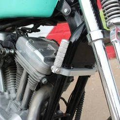 Martian Machine Highway Pegs - Harley-Davidson Sporsters - Raw Aluminum 11 Martian Machine Highway Pegs - Harley-Davidson Sporsters - Raw Aluminum -Biltwell Shop 015041 HighwayPegs Harley DavidsonSporsters RawAluminum Installed 1