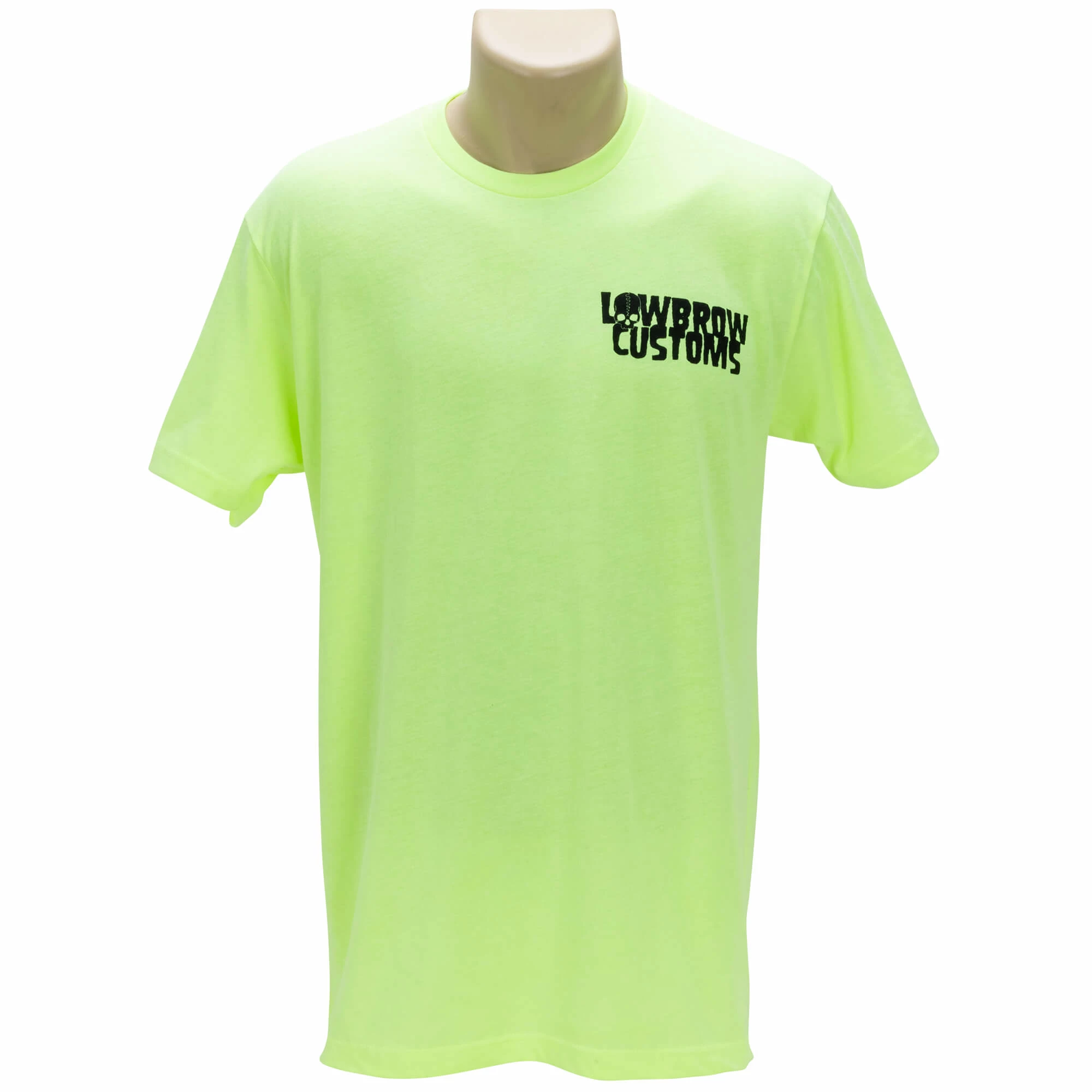 Lowbrow Customs Logo Neon Yellow High-Viz T-Shirt 3 Lowbrow Customs Logo Neon Yellow High-Viz T-Shirt - Image 3