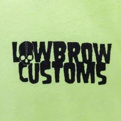 Lowbrow Customs Logo Neon Yellow High-Viz T-Shirt 7 Lowbrow Customs Logo Neon Yellow High-Viz T-Shirt -Biltwell Shop 015131 Lowbrow Customs LowbrowCustomsLogoHigh VizT Shirt 2