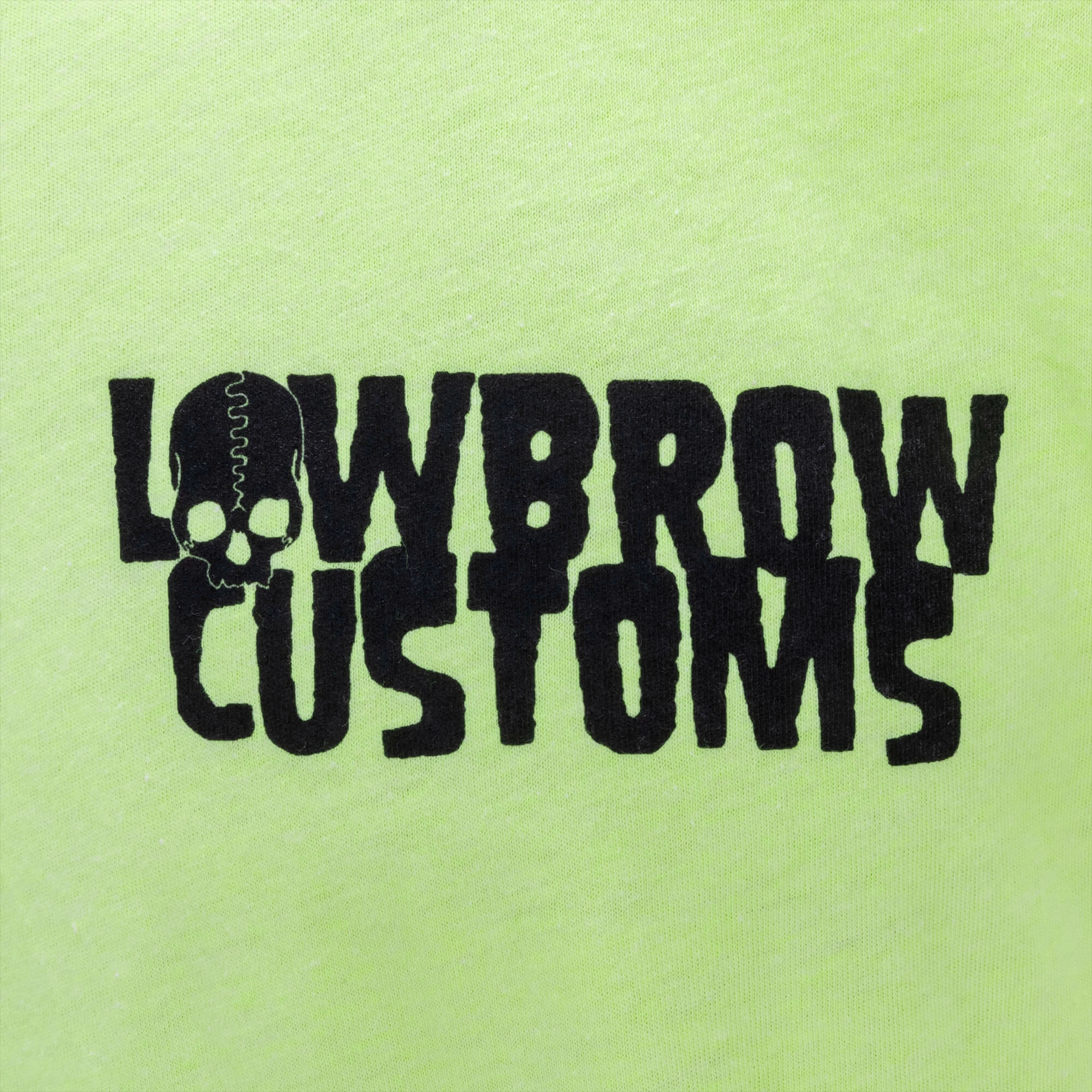 Lowbrow Customs Logo Neon Yellow High-Viz T-Shirt 4 Lowbrow Customs Logo Neon Yellow High-Viz T-Shirt - Image 4
