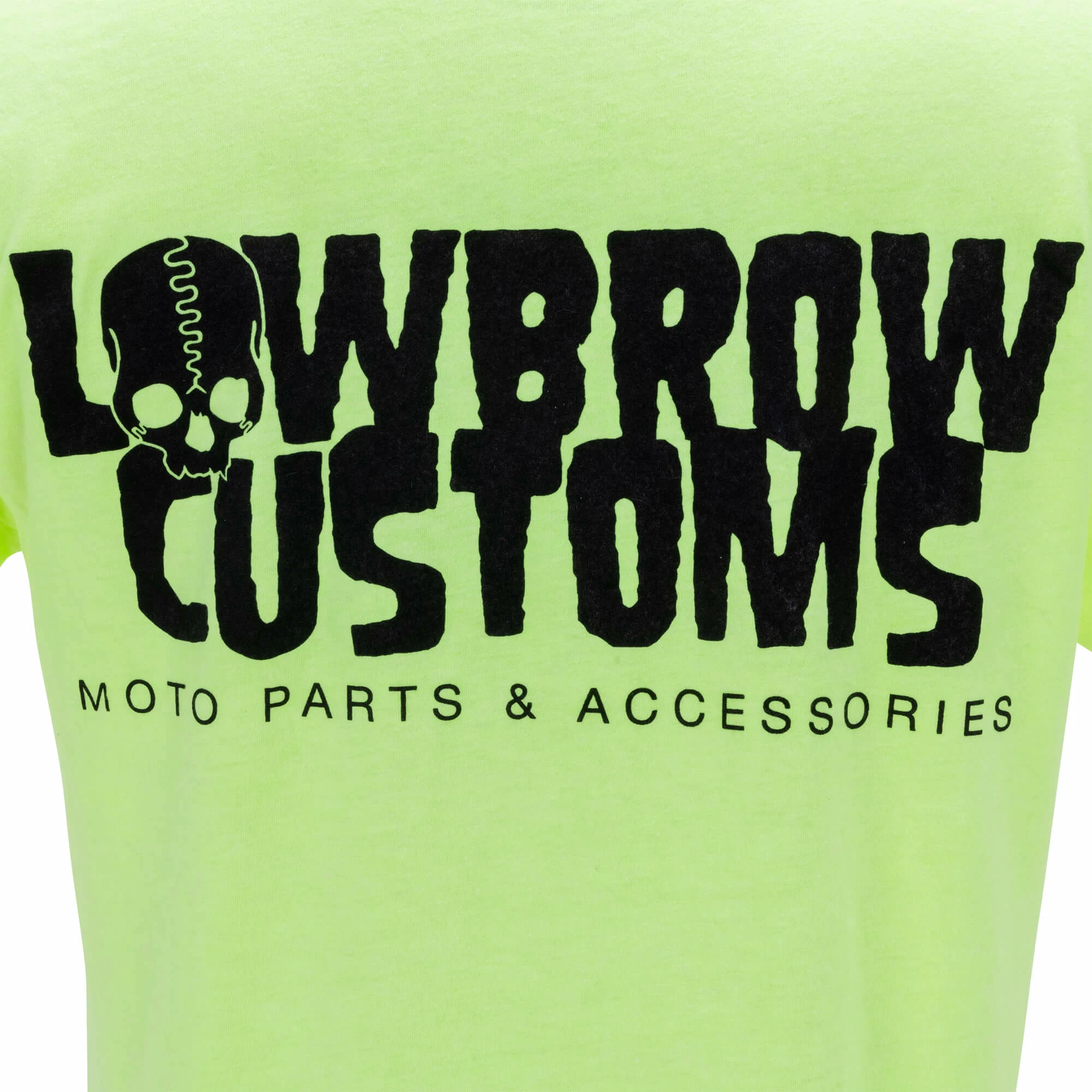 Lowbrow Customs Logo Neon Yellow High-Viz T-Shirt 2 Lowbrow Customs Logo Neon Yellow High-Viz T-Shirt - Image 2
