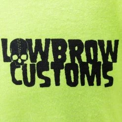Lowbrow Customs Logo Safety Green High-Viz Longsleeve Shirt -Biltwell Shop 015133 Lowbrow Customs LowbrowCustomsLogoHigh VizLongsleeveShirt 2