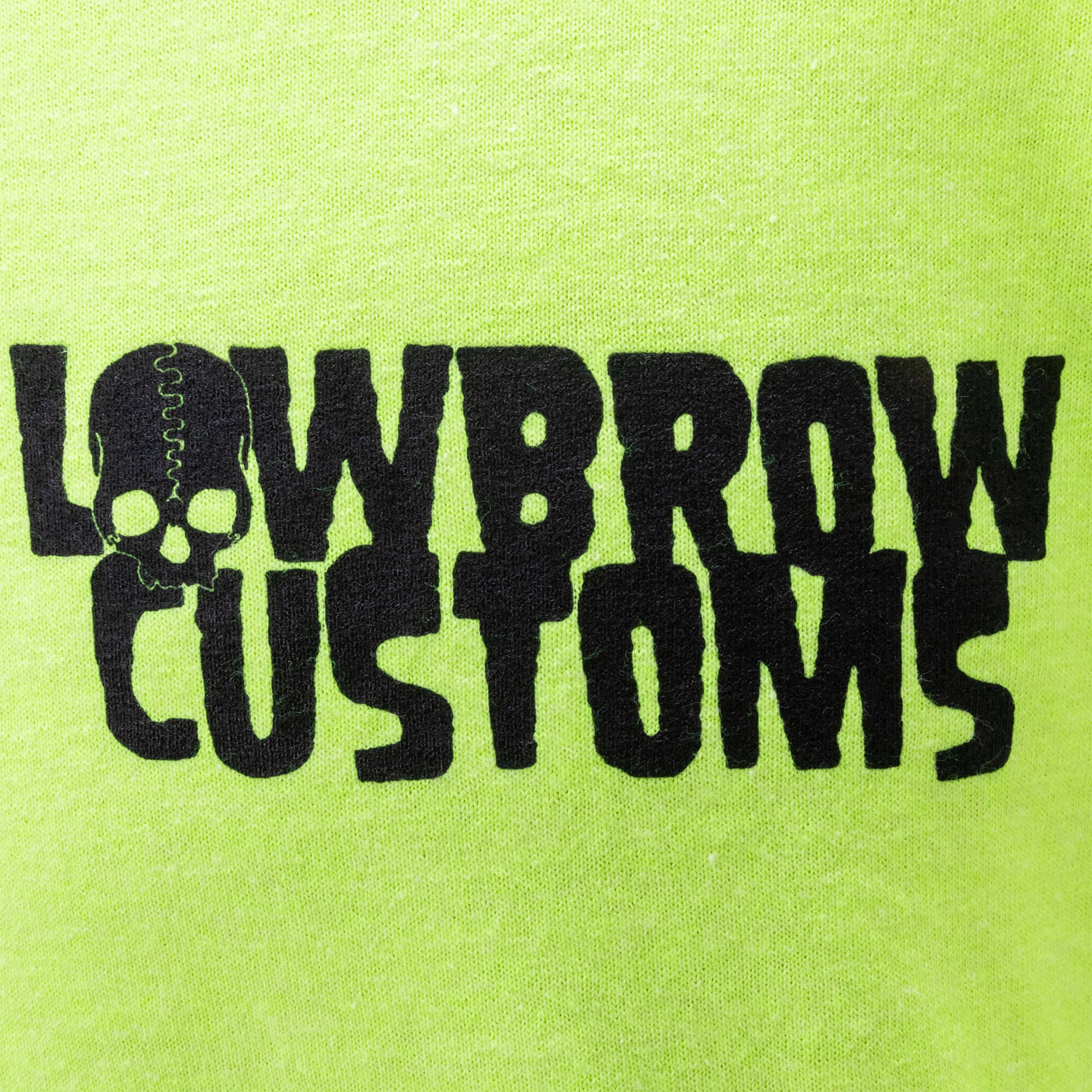 Lowbrow Customs Winged Wheel Safety Green High-Viz Longsleeve Shirt 4 Lowbrow Customs Winged Wheel Safety Green High-Viz Longsleeve Shirt - Image 4