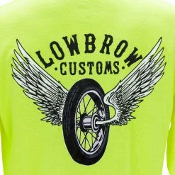 Alternative view of Lowbrow Customs Winged Wheel Safety Green High-Viz Longsleeve Shirt