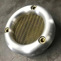 Old-Stf Cycle Aluminum KR Bee Blocker - Brass Screen - S&S Super E/G Carburetor Velocity Stack -Biltwell Shop 015189 Old Stf Cycle AluminumKRBeeBlocker BrassScreen S SSuperE GCarburetorVelocityStack 3