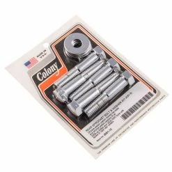 Colony #2051-10 Rear Sprocket Bolt And Washer Kit Chrome Hex Harley Softail Dyna